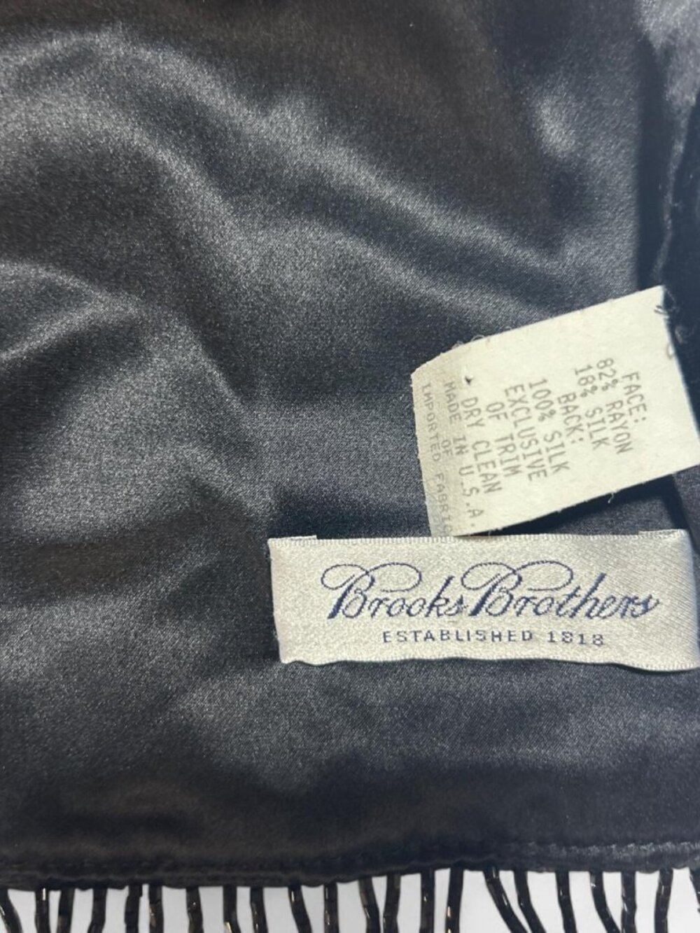 Brooks Brothers Women's Black Scarf-wraps - Picture 3 of 4